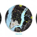 12 Inch Porcelain City Plates