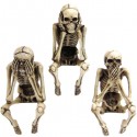 3 Skeleton Computer Toppers See Speak Hear No Evil