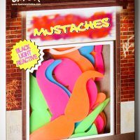50-Piece Mustache Glow Shapes