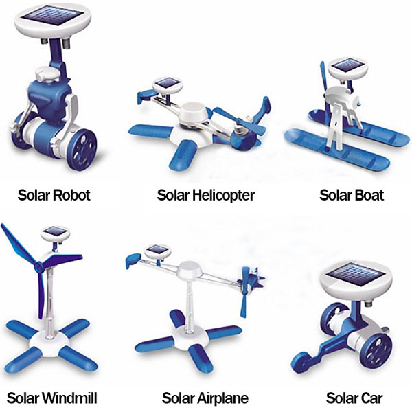 in 1 Solar Powered DIY Robot Toy Assembly Kit