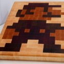 8 bit Mario end grain cutting board