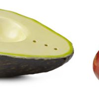 AVOCADO SHAPED SALT & PEPPER SHAKERS