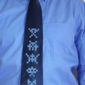 Alien Invaders Silk Tie
