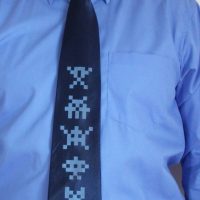 Alien Invaders Silk Tie
