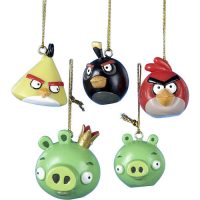 Angry Birds 5-Pack Mini Christmas Ornament Set