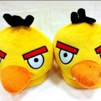 Yellow Angry Birds Plush Slippers