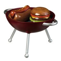 Backyard BBQ Hamburger and Hot Dog on the Grill Salt and Pepper Shaker Set