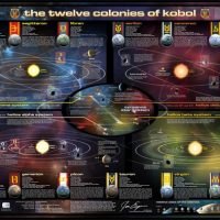 Battlestar Galactica Map of the Twelve Colonies