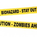 biohazard and zombie crime scene tape edible dried zombie skin ...
