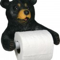 Black Bear Toilet Roll Holder