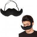 Black Plush Mustache Mask