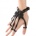 Black Skeleton Hand Ring Stretch Bracelet