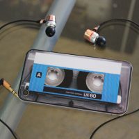 Blue Cassette Decal for iPhone 4