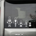 Build Your Robot Family Car Stickers