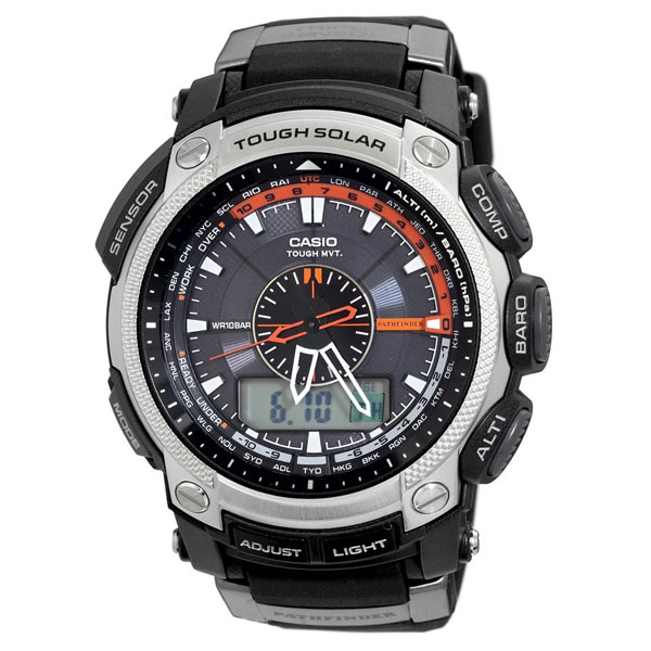 The Casio PAW5000-1 Pathfinder Solar Power Watch is available for $449 ...
