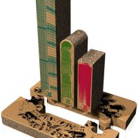 Cat attack city scratching post