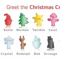 Christmas Crowd Wine Glass Markers
