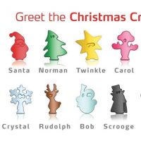 Christmas Crowd Wine Glass Markers