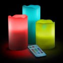 Color-Change LED Candle Set with Remote
