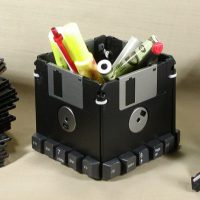 Custom Floppy Disk Pen & Pencil Holder