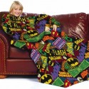 DC Comics Logos Comfy Throw with Sleeves