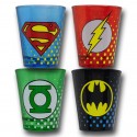 DC JLA Symbol Shot Glass Set of 4