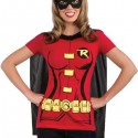 DC Comics Robin T-Shirt With Cape And Eye Mask