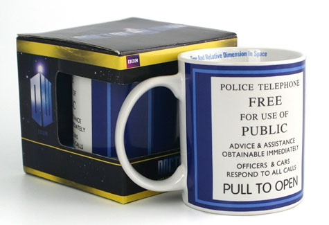 Doctor Who TARDIS Police Box Sign Mug