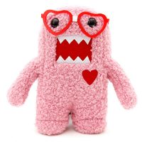 Domo Pink Nerd Heart Plush