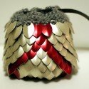 Dungeons and Dragons DnD Vanguard Knitted Dragon Scale Dice Bag