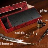 Feather Pen and Quill Set