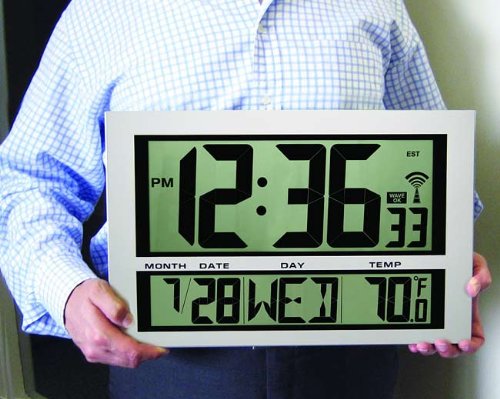 Giant Digital Atomic Wall Clock Thermometer