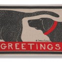Greetings Dog Sniffing Doormat