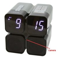 HMDX Quad Alarm Clock Radio SD Card Hidden Camera