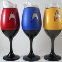 Hand Painted Star Trek Wine Glasses