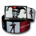 Harley Quinn Red White and Black Web Belt