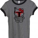 Hello Kitty Boba Fett Star Wars Womens T-Shirt