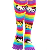 Hello Kitty Rainbow Striped Toe Socks