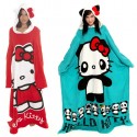 Hello Kitty Throw Blankets with Sleeves