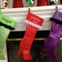 High Heel Sequin Christmas Stockings