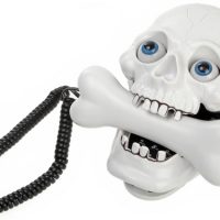 Jumping Eyes Skull Phone with Bone Headset