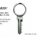 Keybrid House Key and Keyring In One