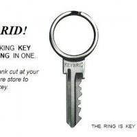 Keybrid House Key and Keyring In One
