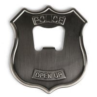 Kikkerland Police Badge Stainless Steel Bottle Opener