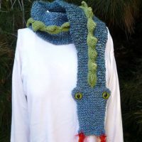 Knitted Dragon Winter Scarf