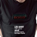 LED Shirt with Time and Programmable Message Display
