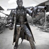 Life SIzed Metal Hellboy Sculpture