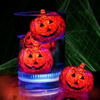 Light-Up! Pumpkin Ice Cubes