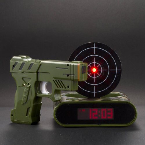 Lock N' load target alarm clock Gun alarm clock