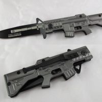 M4 Carbine Style Grey Folder Pocket Knife